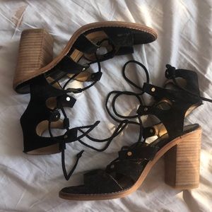 Dolce vita lace up block heel sandal